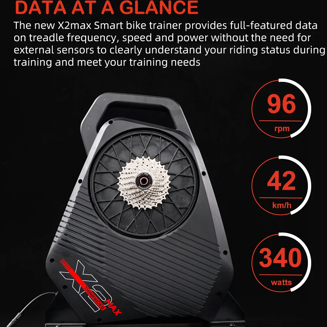 ThinkRider X2Max Rodillo Inteligente - Entrenador Ciclismo Indoor Precisión ±2% 12