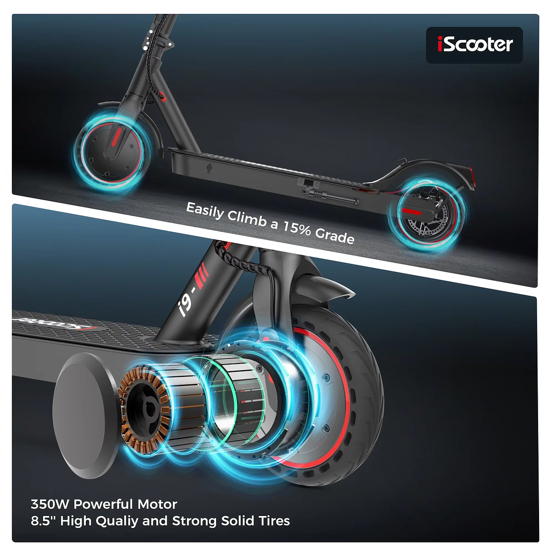 IScooter i9 Patinete Eléctrico  Plegable con ECO Display y Frenos de Disco 5