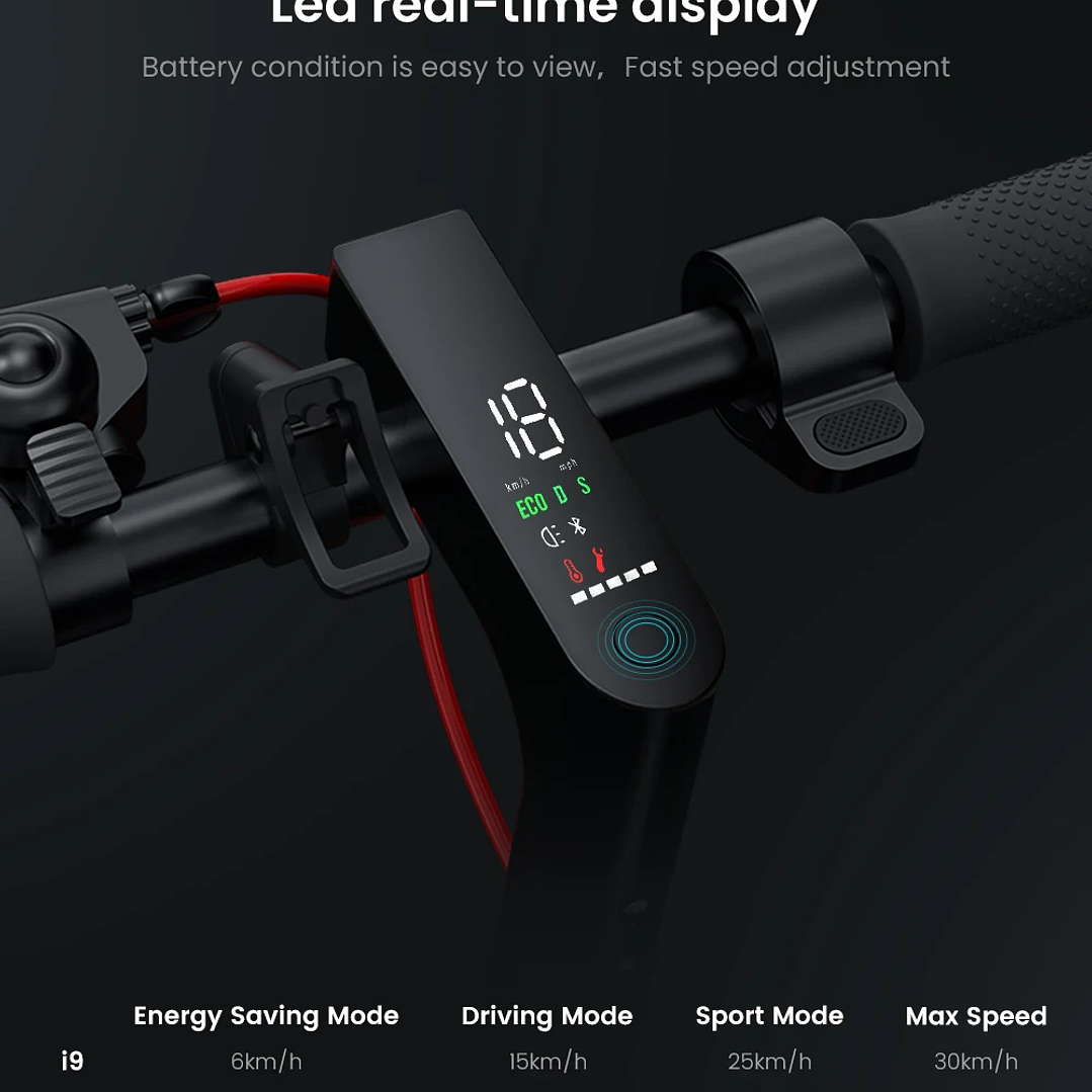 IScooter i9 Patinete Eléctrico  Plegable con ECO Display y Frenos de Disco 14