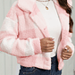 Chaqueta Teddy Mujer Cuadros - Abrigo Casual Invierno con Botones - Miniatura 18