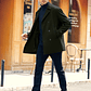 Trench Coat Hombre Invierno - Abrigo Largo Elegante Doble Botonadura - Miniatura 7