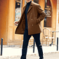 Trench Coat Hombre Invierno - Abrigo Largo Elegante Doble Botonadura - Miniatura 11