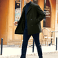 Trench Coat Hombre Invierno - Abrigo Largo Elegante Doble Botonadura - Miniatura 17