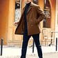 Trench Coat Hombre Invierno - Abrigo Largo Elegante Doble Botonadura - Miniatura 27