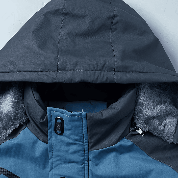 Abrigo Hombre Casual con Capucha - Chaqueta Sherpa Impermeable Invierno 21