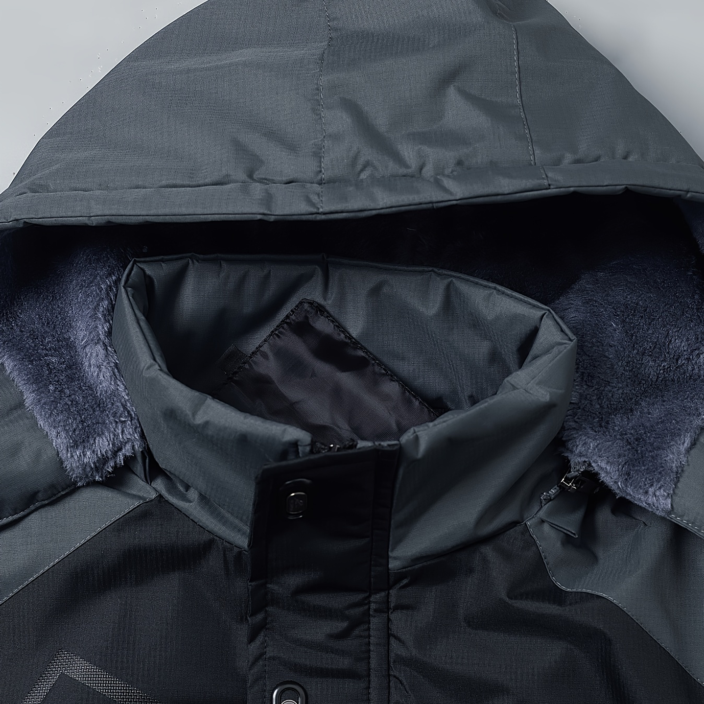 Abrigo Hombre Casual con Capucha - Chaqueta Sherpa Impermeable Invierno 25