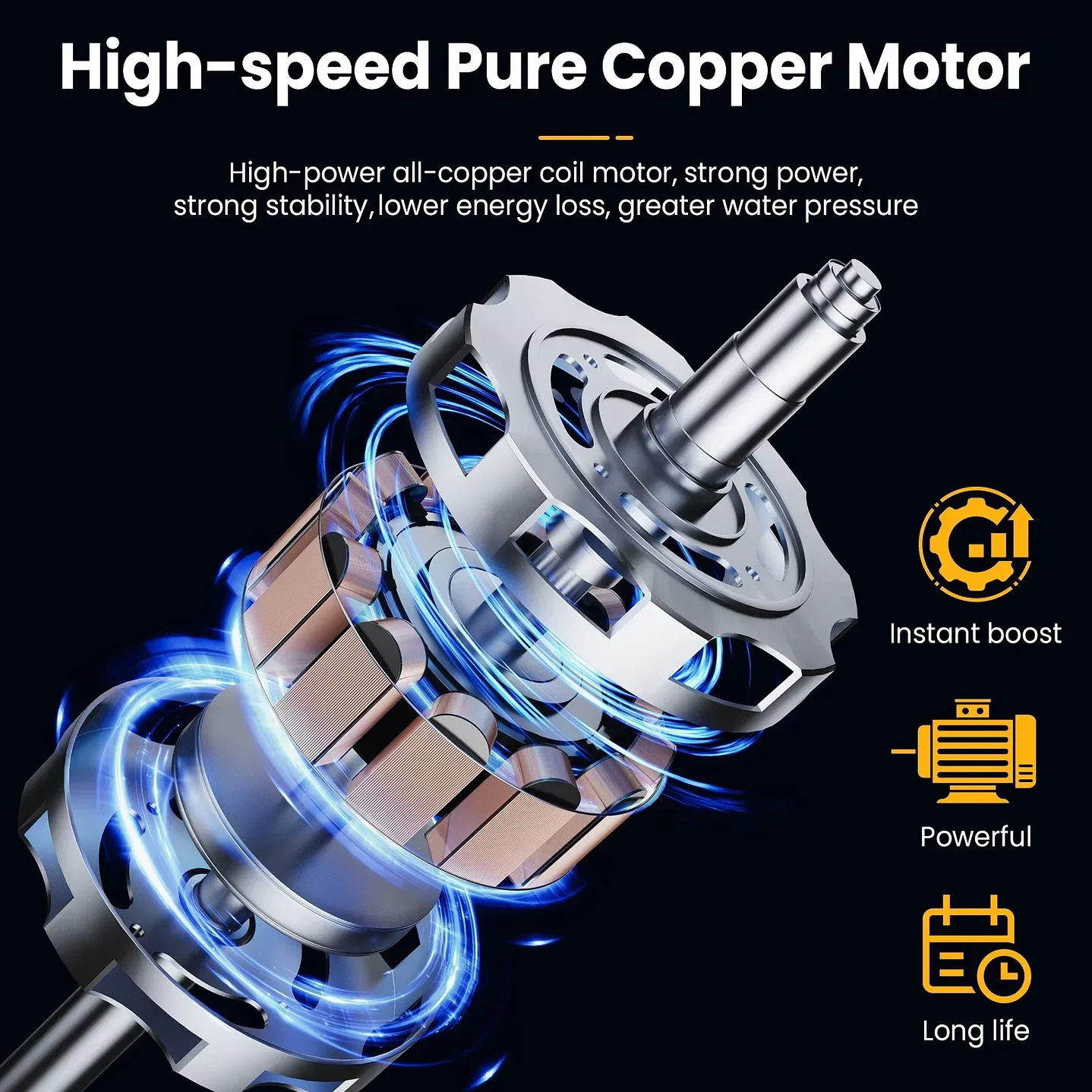 Hidrolavadora Portátil Inalámbrica 600W  Pistola de Agua Alta Presión 30bar 5