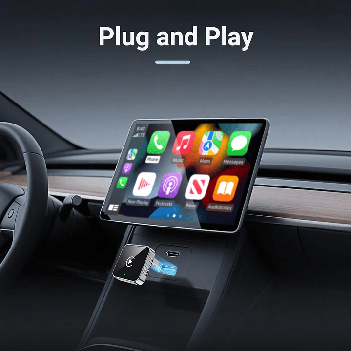 XUDA Adaptador CarPlay Android Auto - USB Mini Plug & Play Inalámbrico 3
