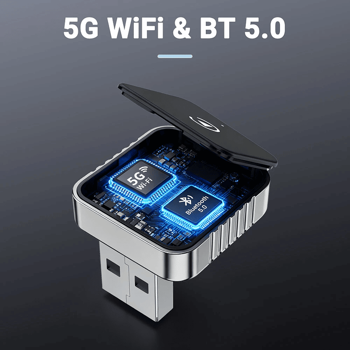 XUDA Adaptador CarPlay Android Auto - USB Mini Plug & Play Inalámbrico 4