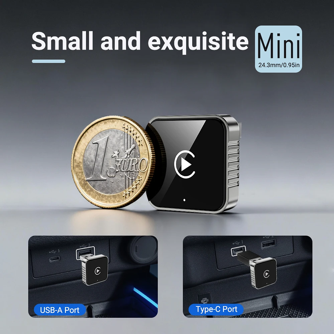 XUDA Adaptador CarPlay Android Auto - USB Mini Plug & Play Inalámbrico 6