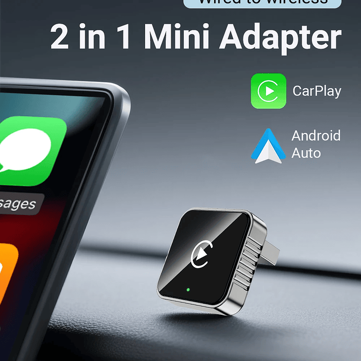 XUDA Adaptador CarPlay Android Auto - USB Mini Plug & Play Inalámbrico 9