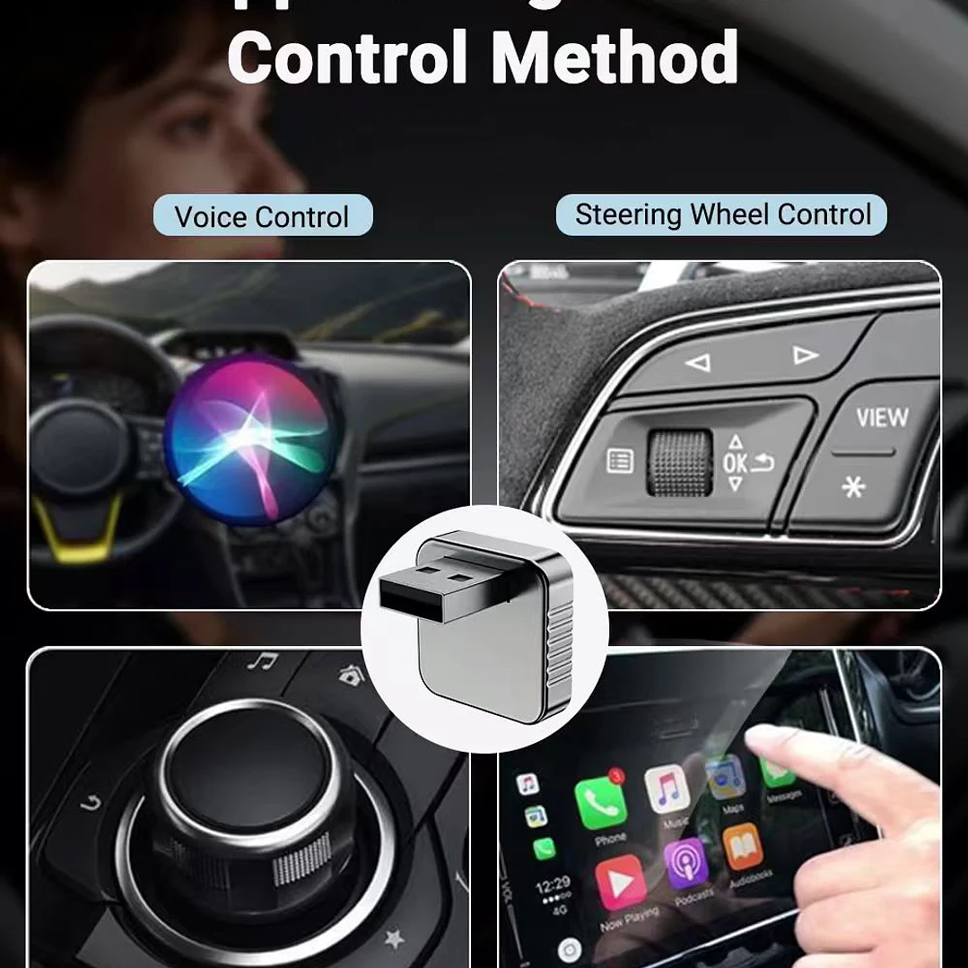 XUDA Adaptador CarPlay Android Auto - USB Mini Plug & Play Inalámbrico 19