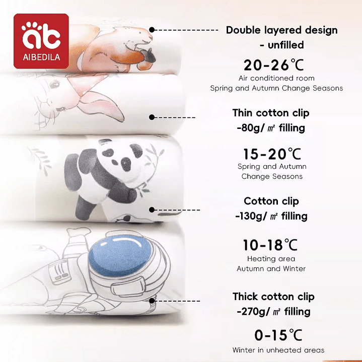 AIBEDILA Saco de Dormir Bebé - Manta de Crecimiento Cálida Invierno 2