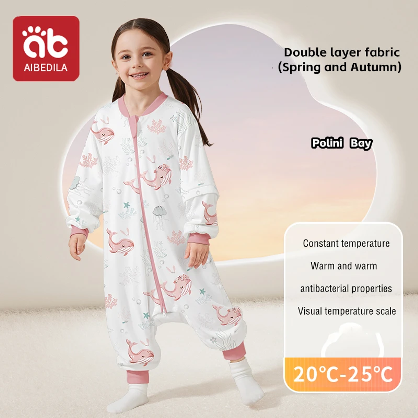 AIBEDILA Saco de Dormir Bebé - Manta de Crecimiento Cálida Invierno 8