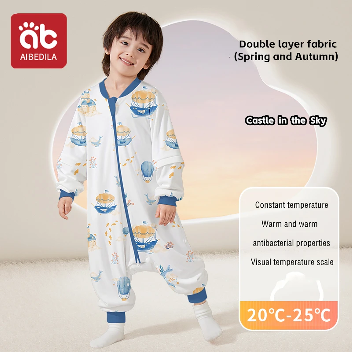 AIBEDILA Saco de Dormir Bebé - Manta de Crecimiento Cálida Invierno 9