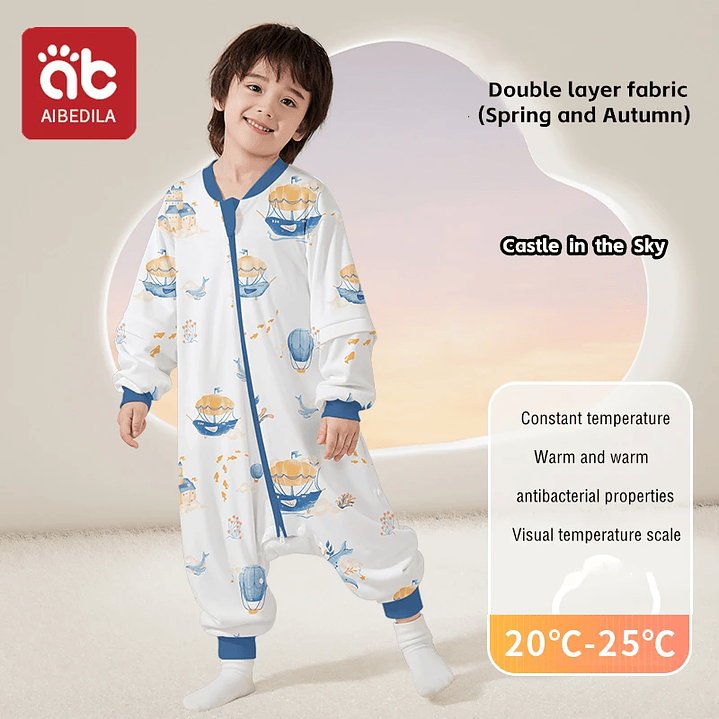 AIBEDILA Saco de Dormir Bebé - Manta de Crecimiento Cálida Invierno 9