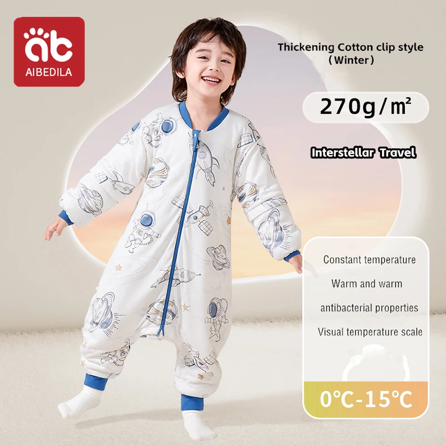 AIBEDILA Saco de Dormir Bebé - Manta de Crecimiento Cálida Invierno 19