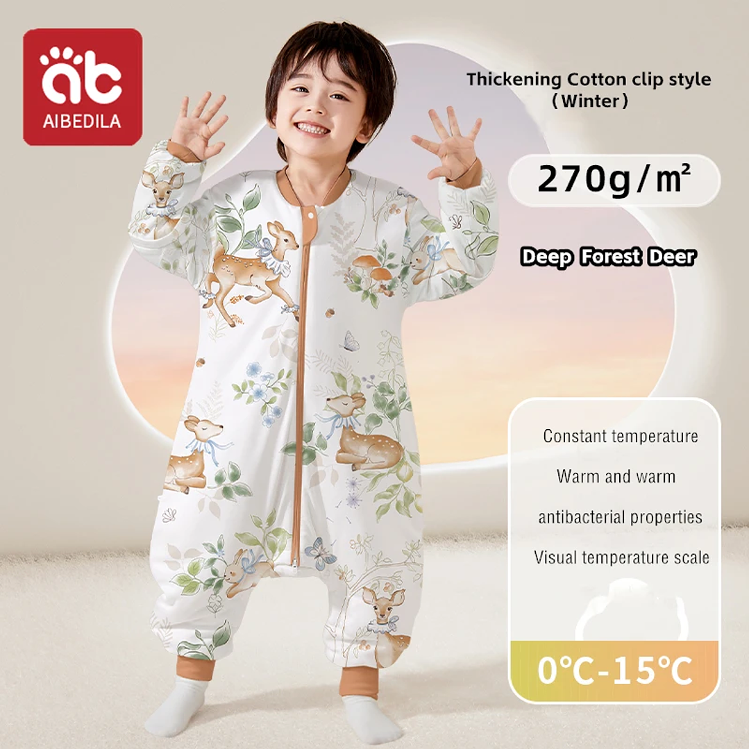 AIBEDILA Saco de Dormir Bebé - Manta de Crecimiento Cálida Invierno 20