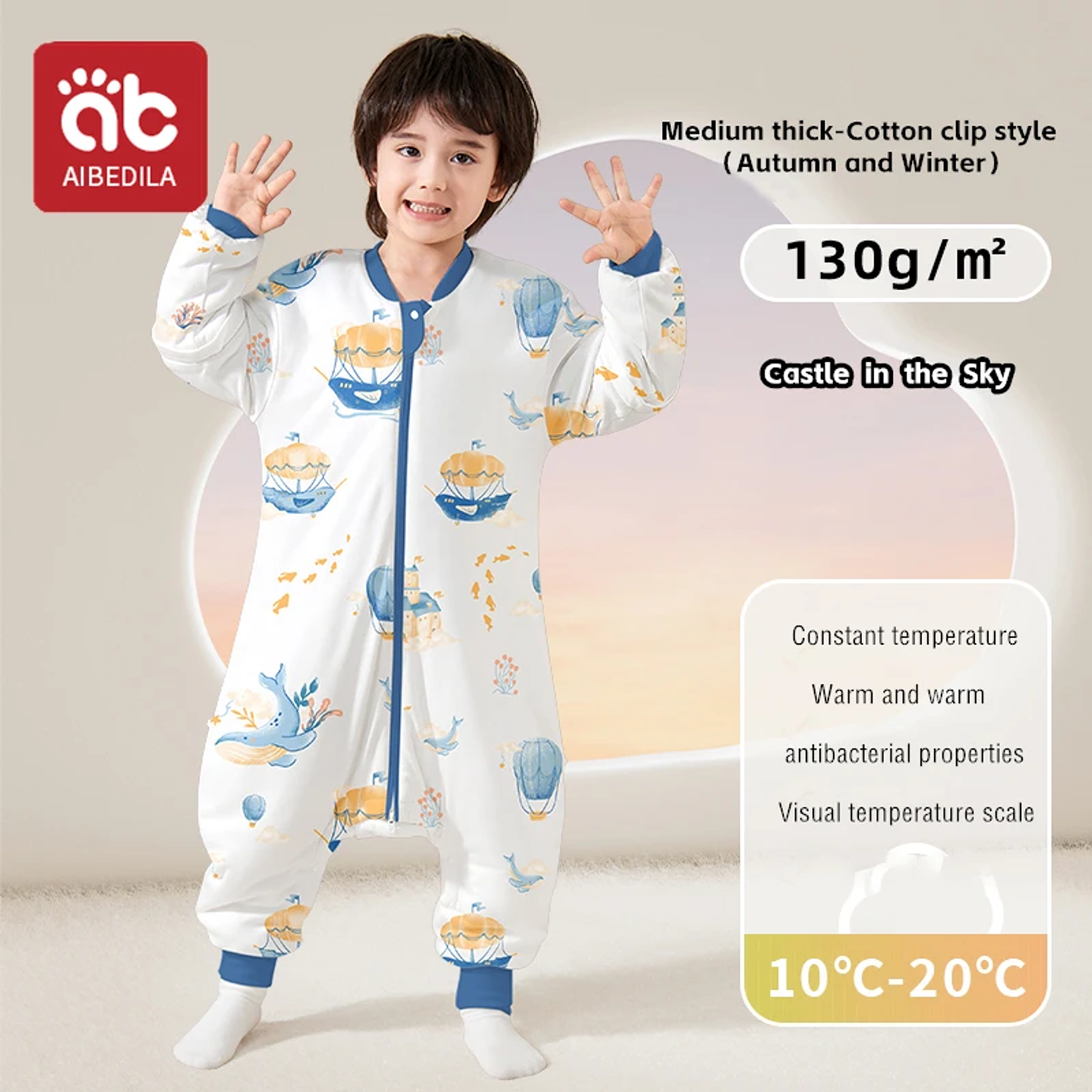 AIBEDILA Saco de Dormir Bebé - Manta de Crecimiento Cálida Invierno 25