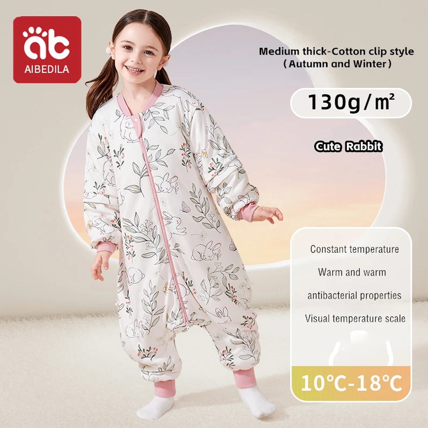 AIBEDILA Saco de Dormir Bebé - Manta de Crecimiento Cálida Invierno 26