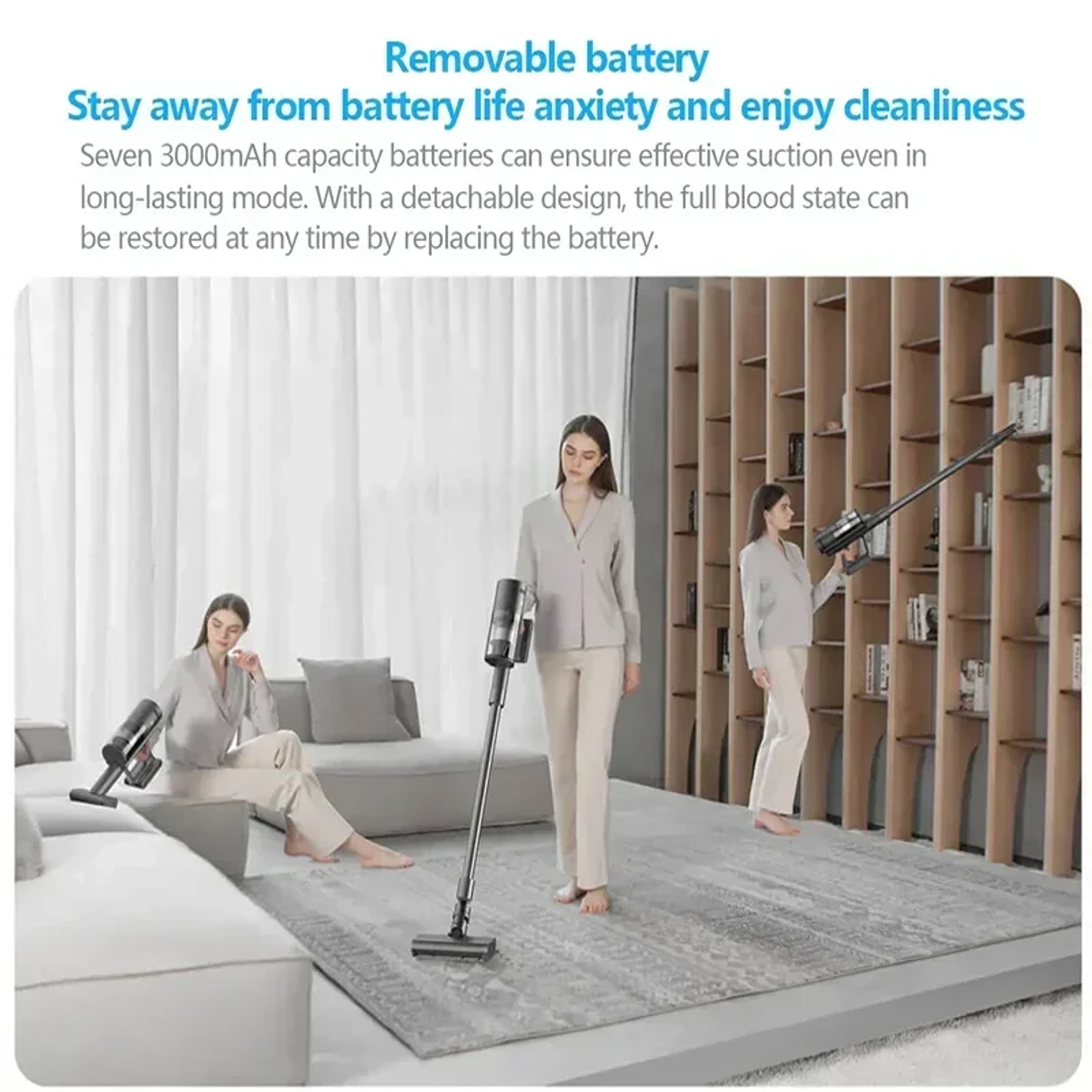 Aspiradora SHUNZAO Z15 Pro - Seco y Húmedo Inalámbrica 30000Pa 20