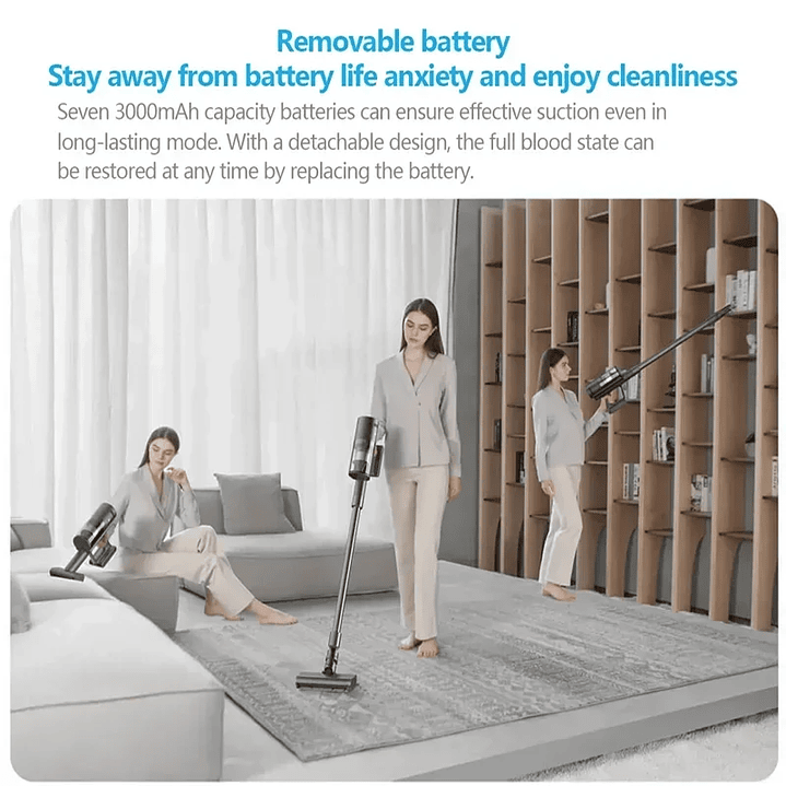 Aspiradora SHUNZAO Z15 Pro - Seco y Húmedo Inalámbrica 30000Pa 20