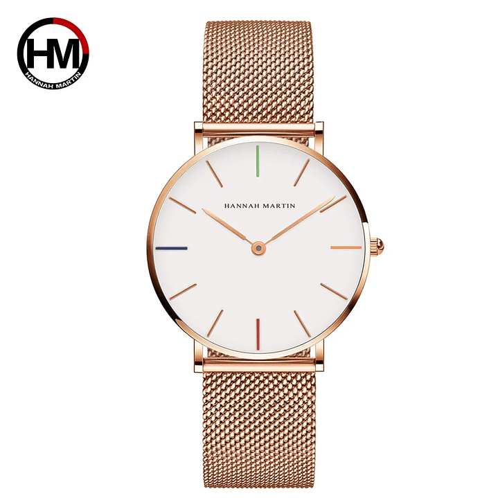 Hannah Martin Reloj Mujer 36 mm - Acero Inoxidable y 19 Colores Disponibles 13