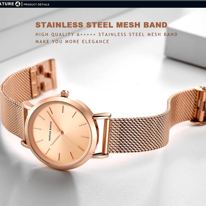 Hannah Martin Reloj Mujer 36 mm - Acero Inoxidable y 19 Colores Disponibles 33