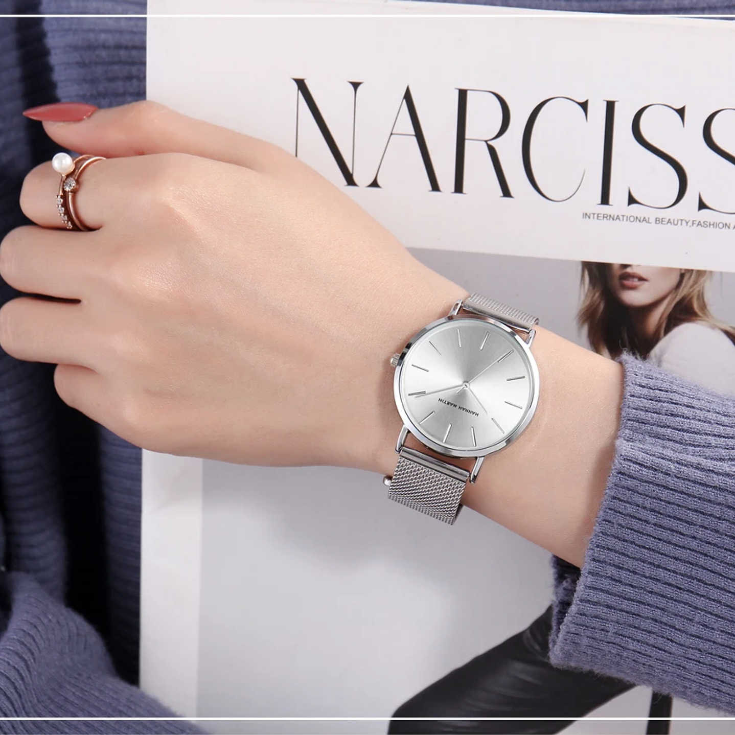 Hannah Martin Reloj Mujer 36 mm - Acero Inoxidable y 19 Colores Disponibles 39