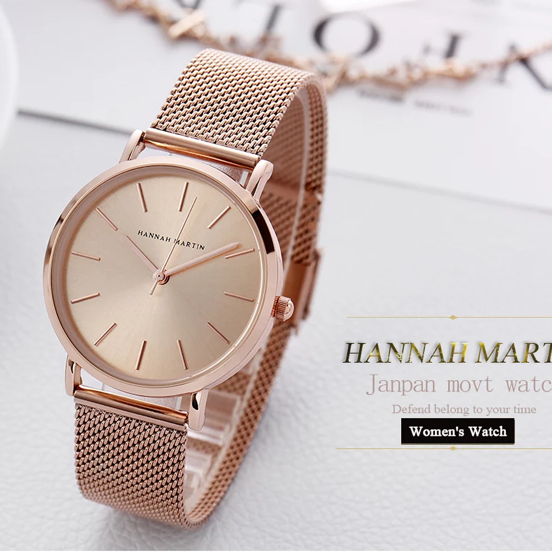 Hannah Martin Reloj Mujer 36 mm - Acero Inoxidable y 19 Colores Disponibles 48