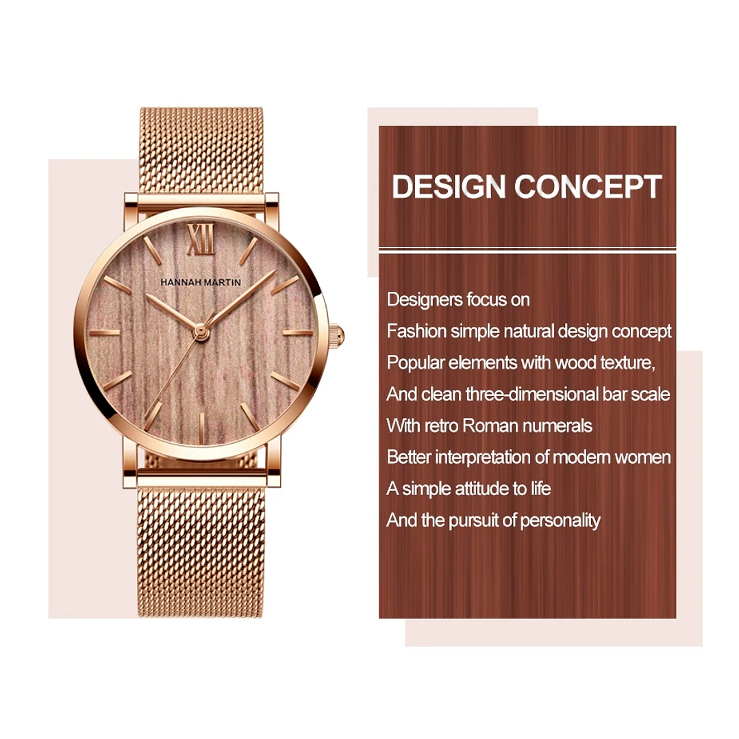 Hannah Martin Reloj Mujer 36 mm - Acero Inoxidable y 19 Colores Disponibles 50