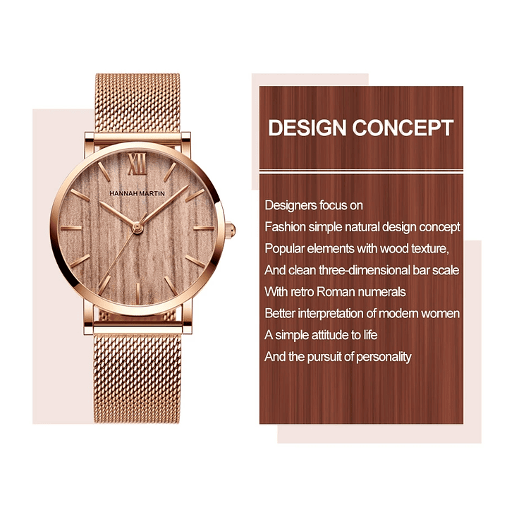 Hannah Martin Reloj Mujer 36 mm - Acero Inoxidable y 19 Colores Disponibles 50