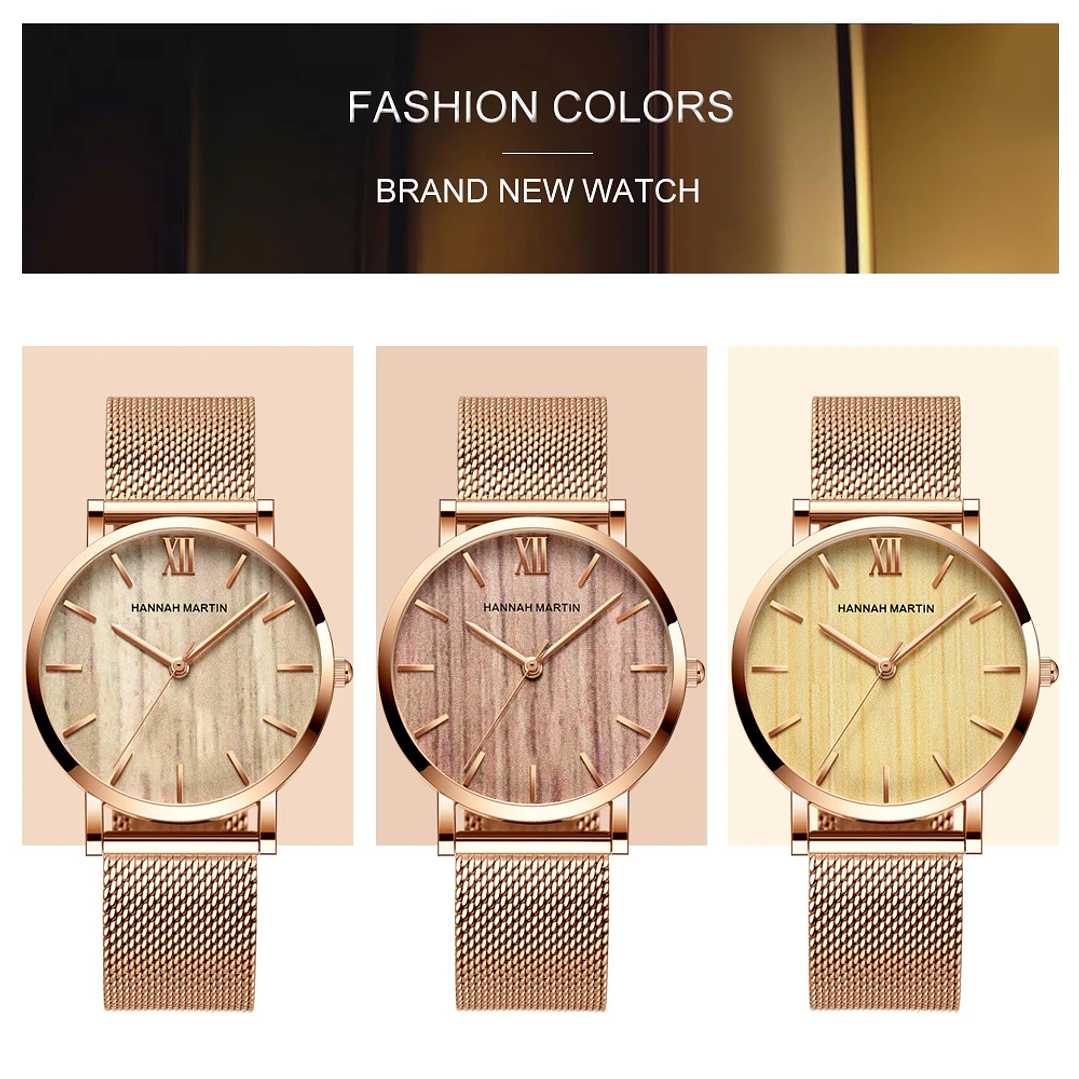 Hannah Martin Reloj Mujer 36 mm - Acero Inoxidable y 19 Colores Disponibles 52