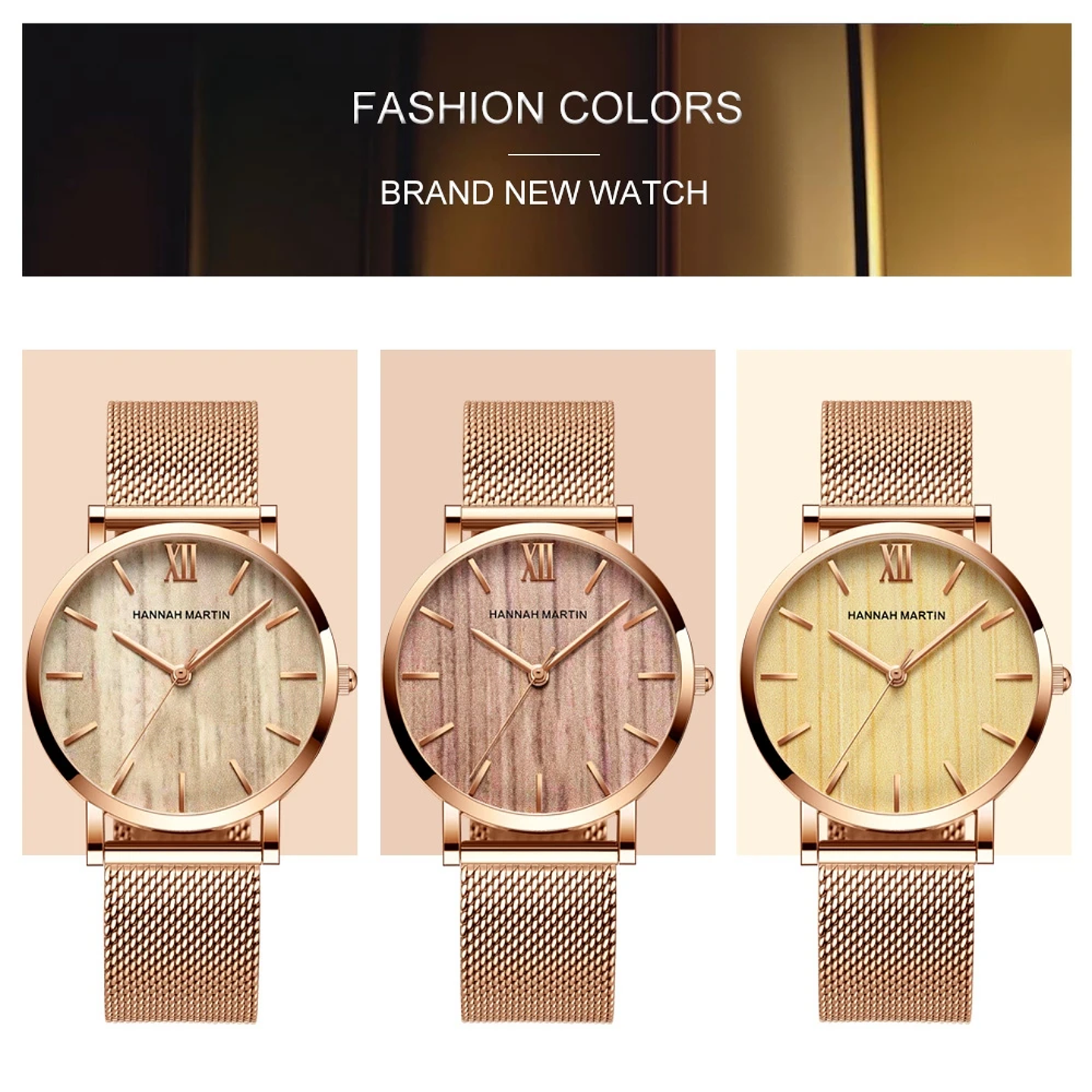 Hannah Martin Reloj Mujer 36 mm - Acero Inoxidable y 19 Colores Disponibles 52