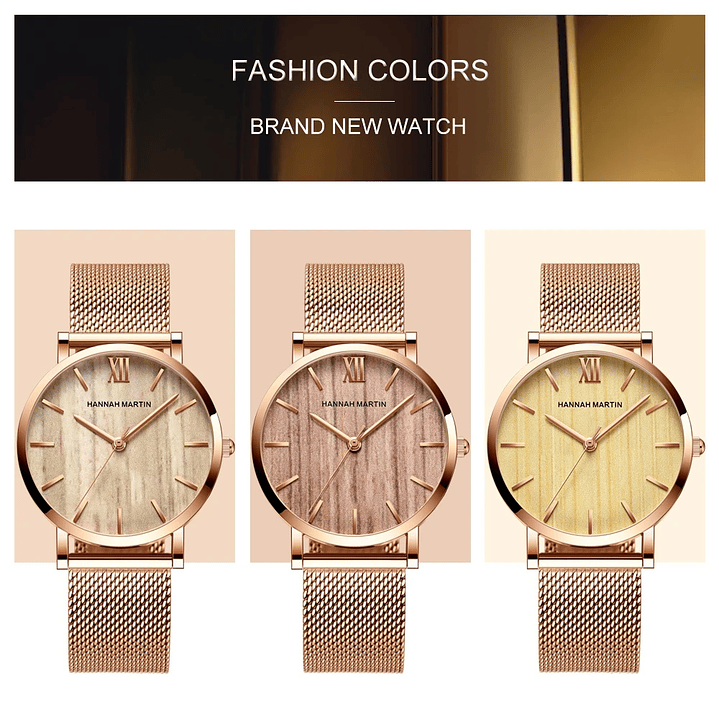 Hannah Martin Reloj Mujer 36 mm - Acero Inoxidable y 19 Colores Disponibles 52