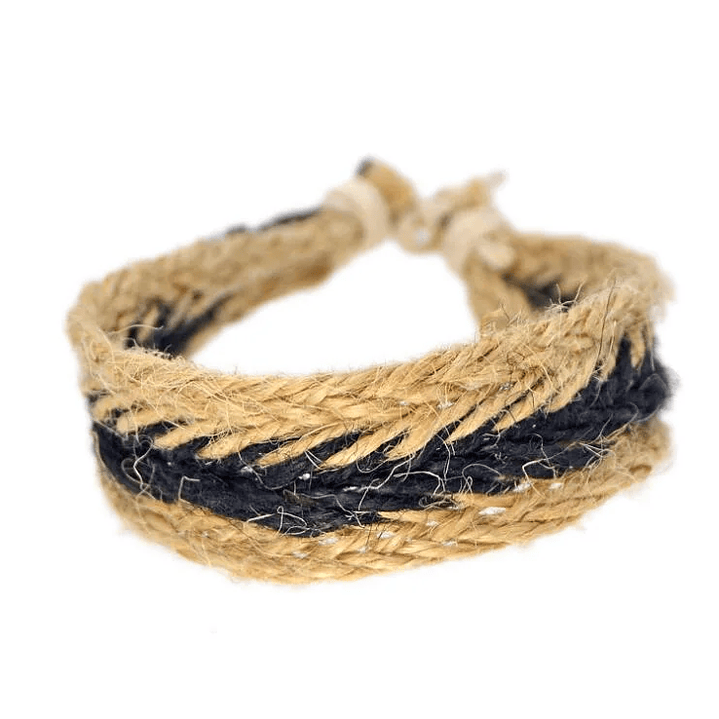 Pulsera Étnica Midofare - Joyería Artesanal Unisex Algodón y Lino 3