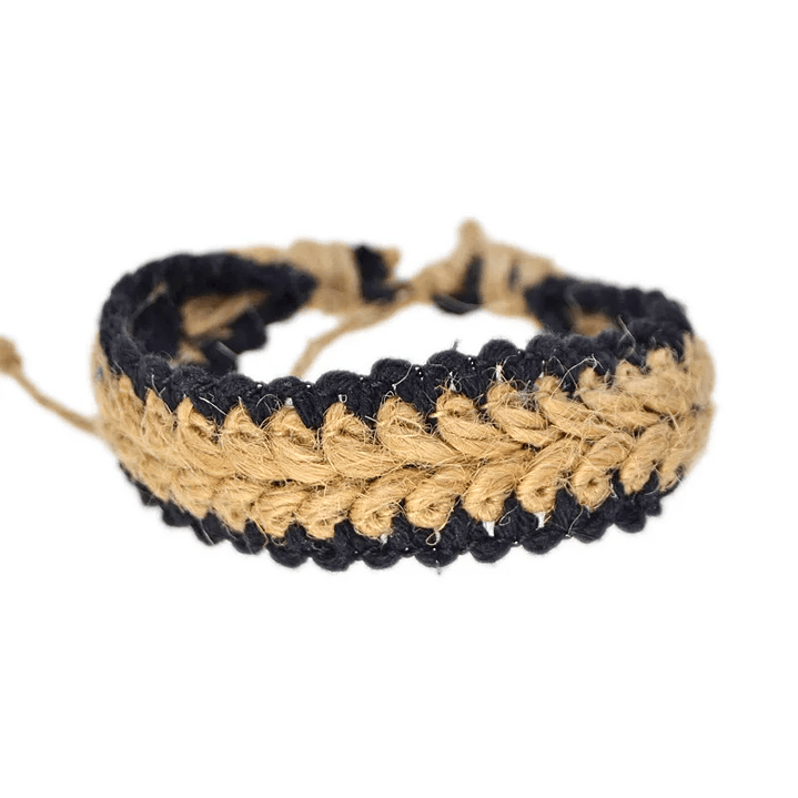 Pulsera Étnica Midofare - Joyería Artesanal Unisex Algodón y Lino 5