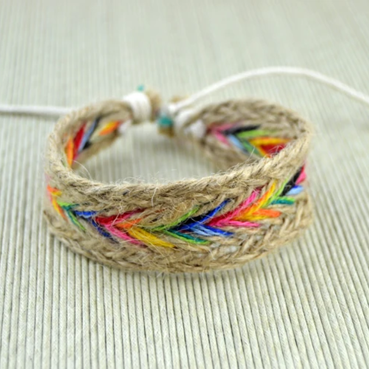 Pulsera Étnica Midofare - Joyería Artesanal Unisex Algodón y Lino 6