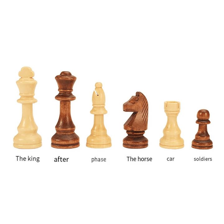 Ajedrez de Madera para Niños - Juego de Mesa Educativo con Tablero de Nogal 2