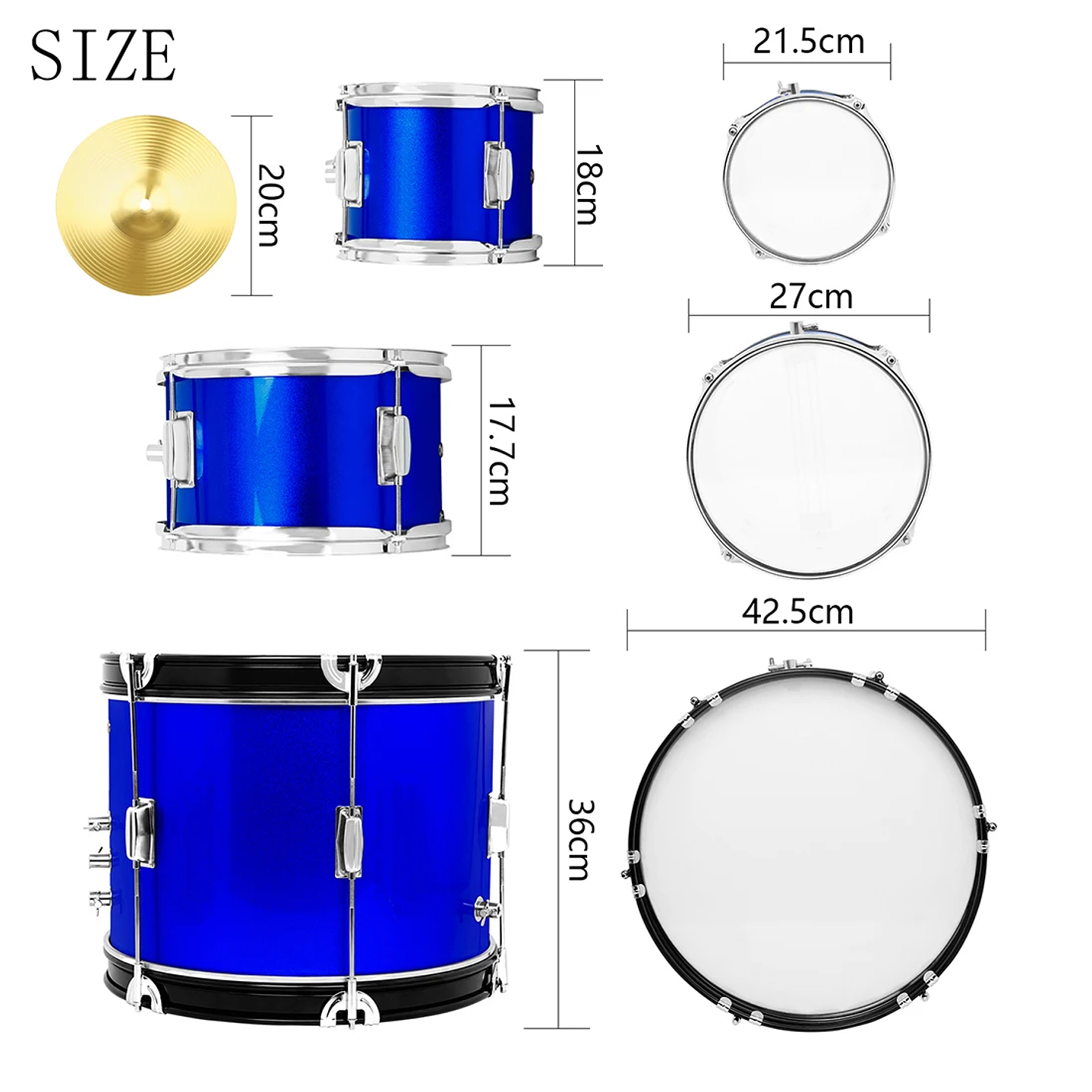 Kit de Batería para Niños SLADE - Juguete Musical de Jazz con Iluminación 6