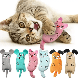Juguetes de Peluche para Gatos - Mini Ratones con Hierba Gatera y Masticables