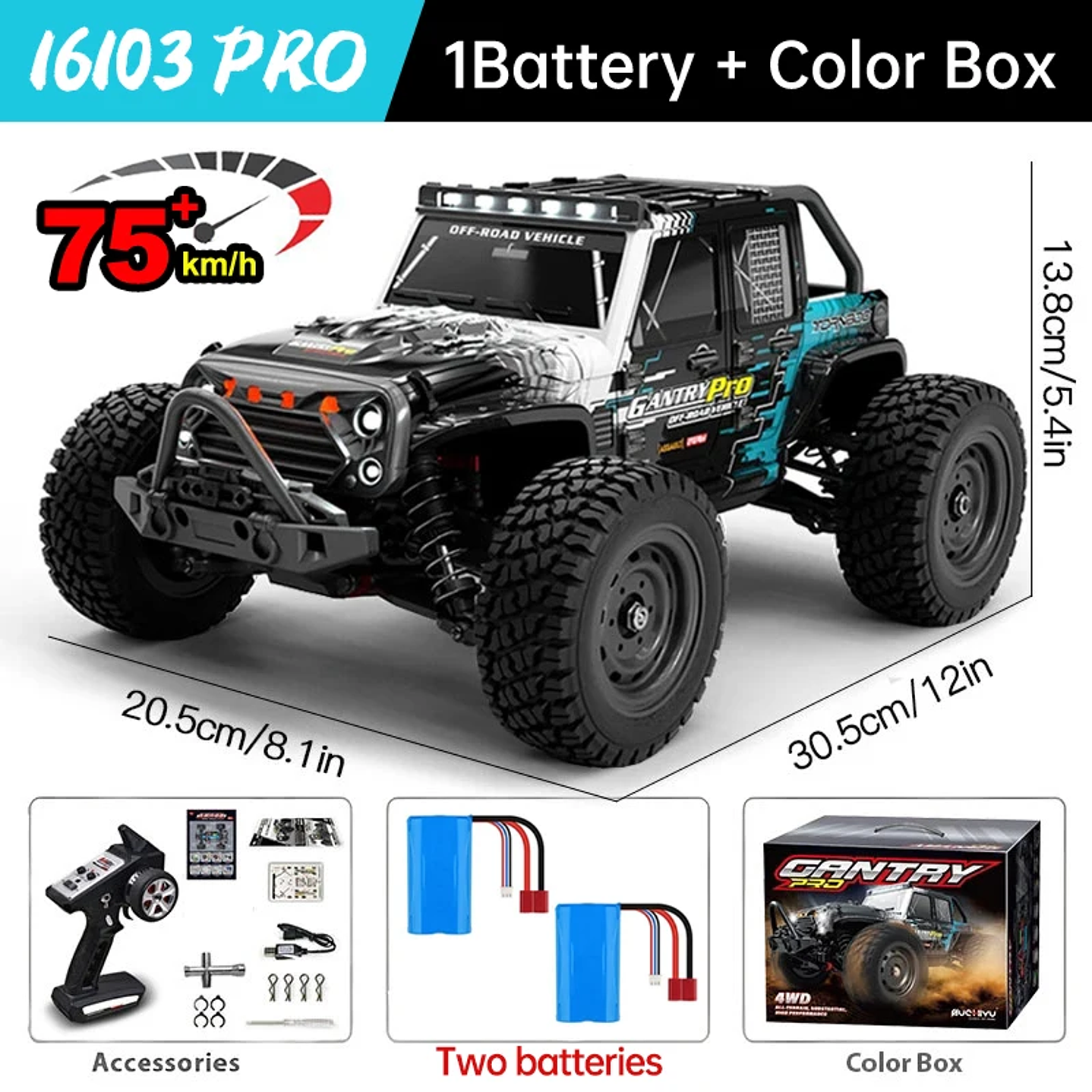 Coche RC WLtoys 16101 Pro - 1:16 4WD Brushless 75 KM/H 5