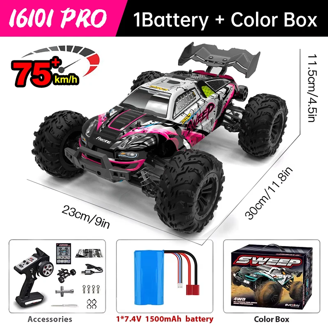 Coche RC WLtoys 16101 Pro - 1:16 4WD Brushless 75 KM/H 16