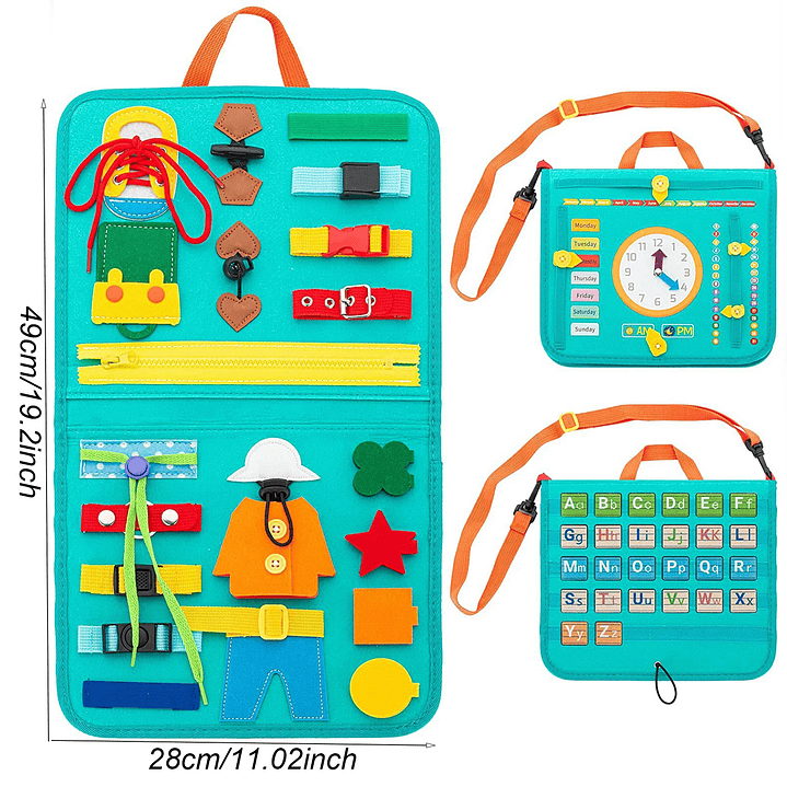 Juguete Montessori Tablero Ocupado - Desarrollo Sensorial y Motricidad para Niños 7