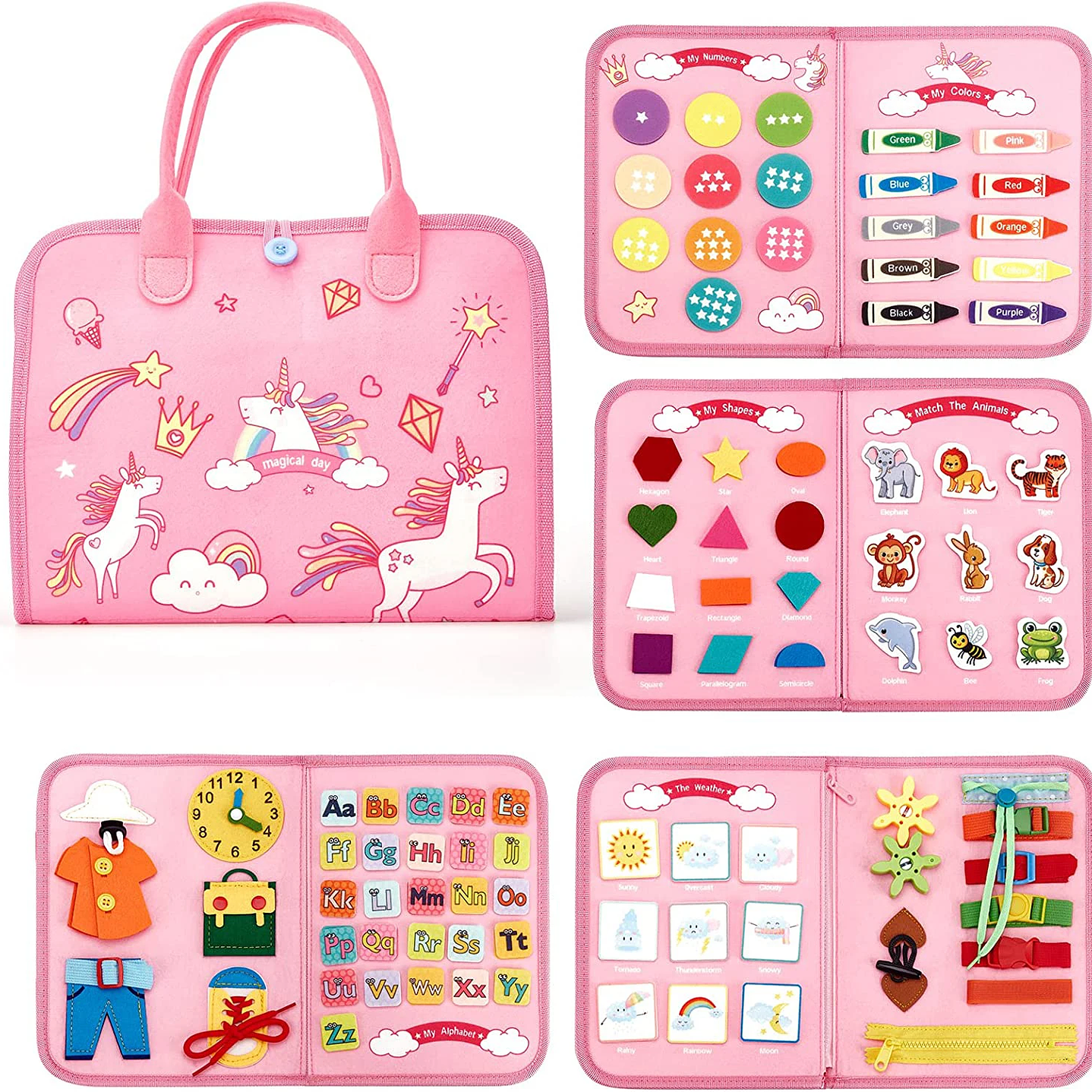 Juguete Montessori Tablero Ocupado - Desarrollo Sensorial y Motricidad para Niños 8