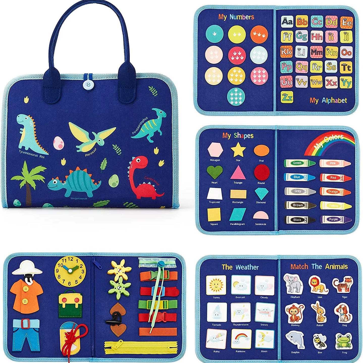 Juguete Montessori Tablero Ocupado - Desarrollo Sensorial y Motricidad para Niños 9