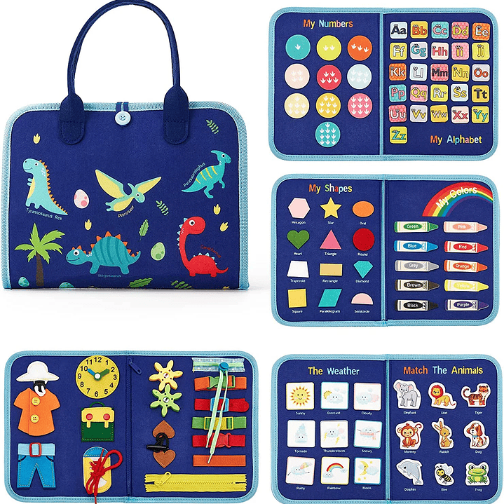 Juguete Montessori Tablero Ocupado - Desarrollo Sensorial y Motricidad para Niños 9