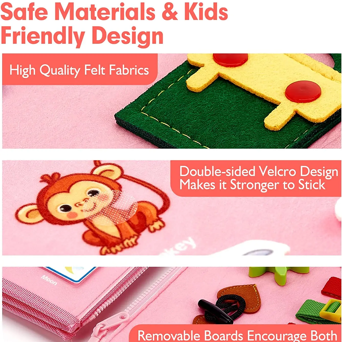 Juguete Montessori Tablero Ocupado - Desarrollo Sensorial y Motricidad para Niños 29