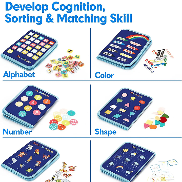 Juguete Montessori Tablero Ocupado - Desarrollo Sensorial y Motricidad para Niños 34