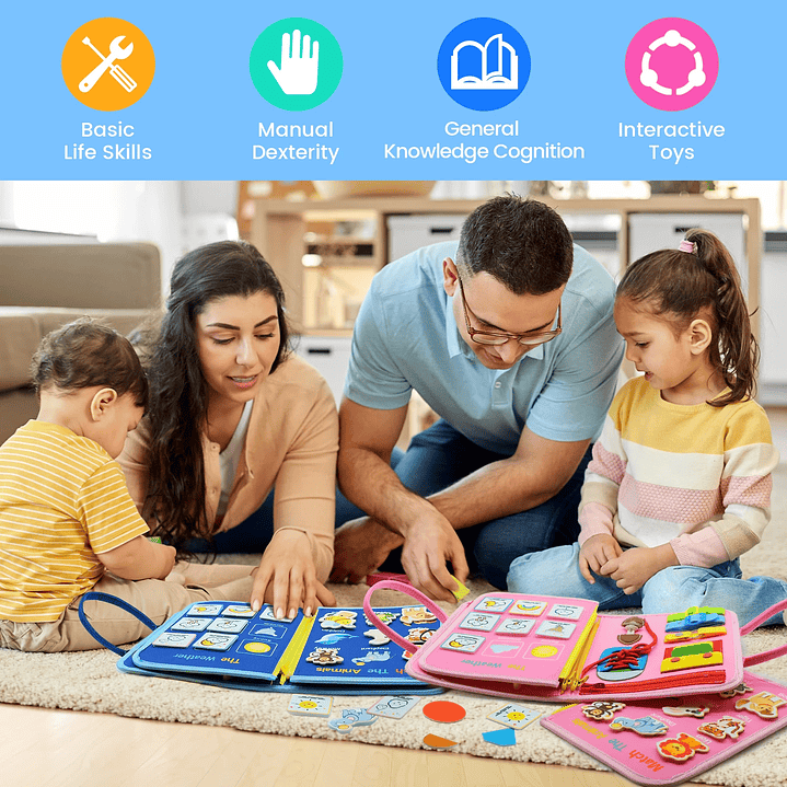 Juguete Montessori Tablero Ocupado - Desarrollo Sensorial y Motricidad para Niños 37